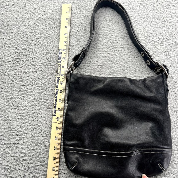 Vintage Coach Soho L052-1416 Black Leather Bag Hobo Shoulder Purse - Picture 9 of 10